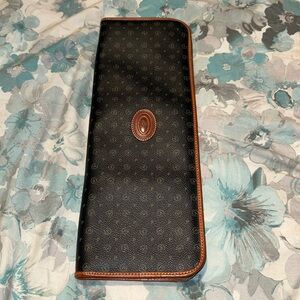 Vintage Pollini Signature Full Zip Tie Case PRISTINE